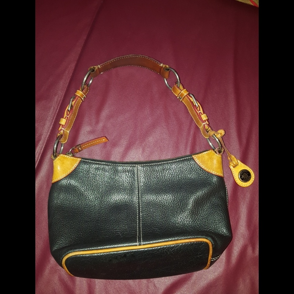 Very Loved Dooney Black Pebble Hobo Bag - Picture 3 of 6